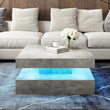 Black LED Coffee Table for Living Room Restaurant