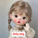 1/6BJD Wig Bangs Ponytail Curly Soft Mohair Wig