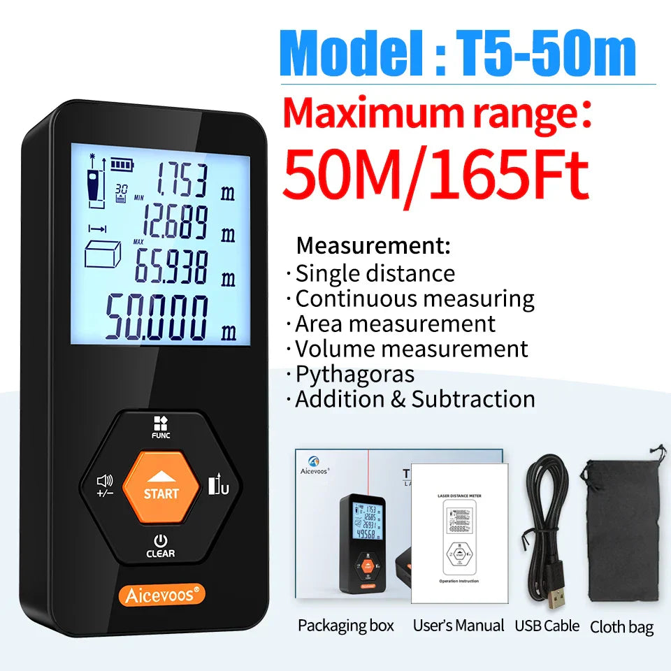 Aicevoos Digital Laser Rangefinder 50M 70M 100M 120M