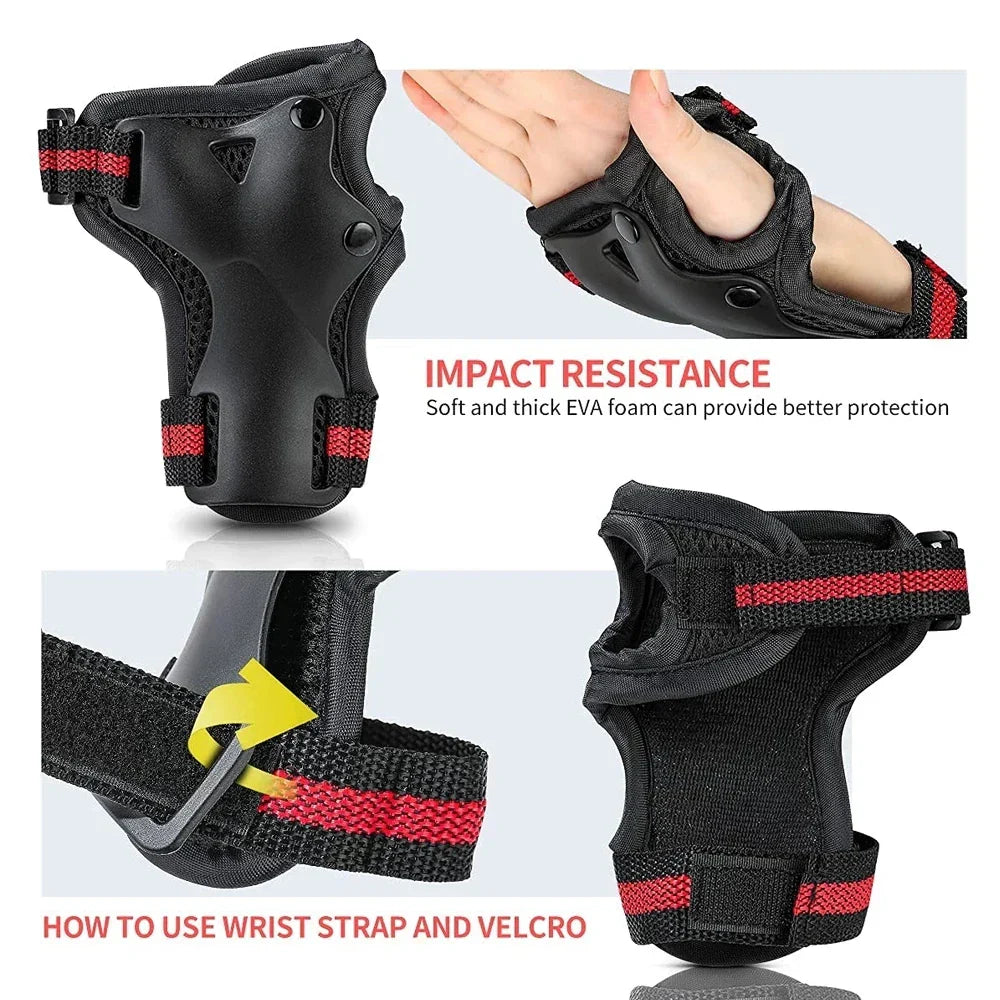 6-Piece Knee Pads Protective Gear Set Sports Knee