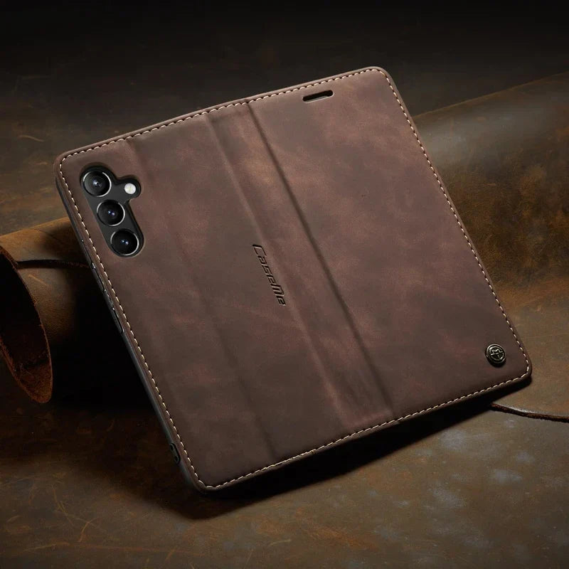 Leather Flip Case For Samsung Galaxy A54 Cover