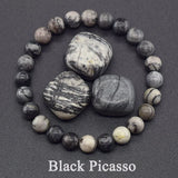 Real Natural Labradorite Stone Bead Bracelet Men Women
