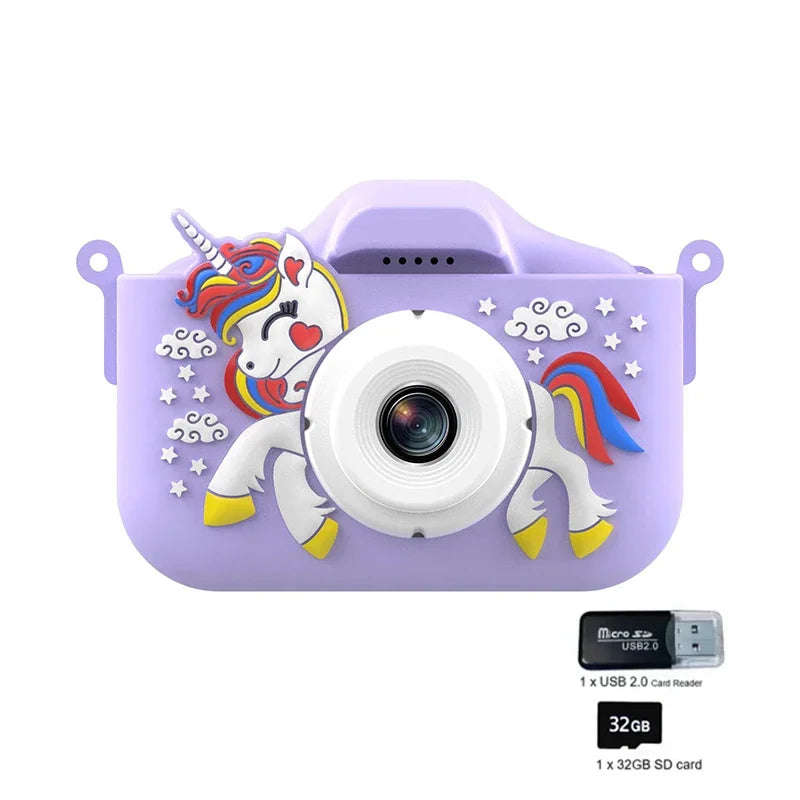 Children's Camera Unicorn Cartoon Digital Camera Animal Toy