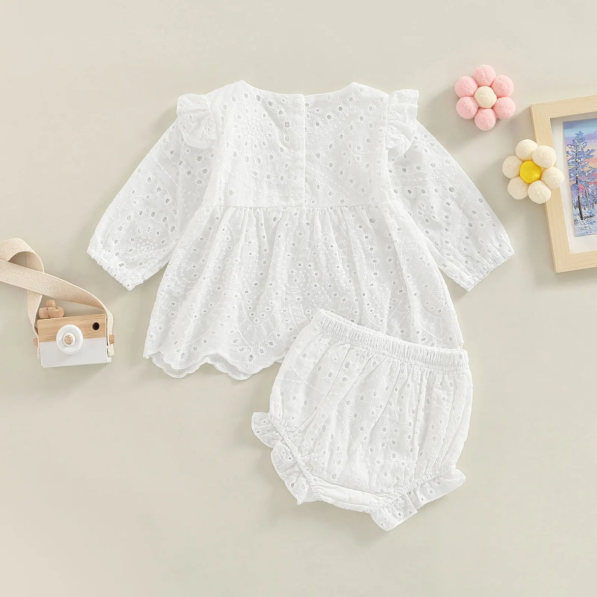 0-24M Toddler Baby Girl Clothes Set Solid Color