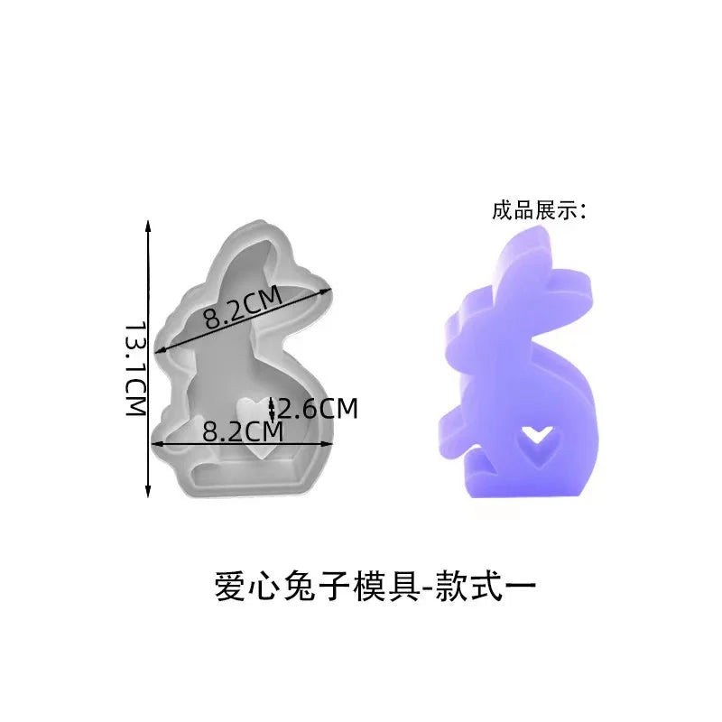 DIY Cement Gypsum Aromatherapy Silicone Mold Easter Love