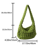 Quilted Padded Crossbody Bag for Women Pleated Bubbles