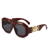 Retro Steampunk Square Sunglasses Outdoor Brand Designer For