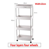 Kitchen Small Gap Storage Rack Four-story Kitchen Narrow