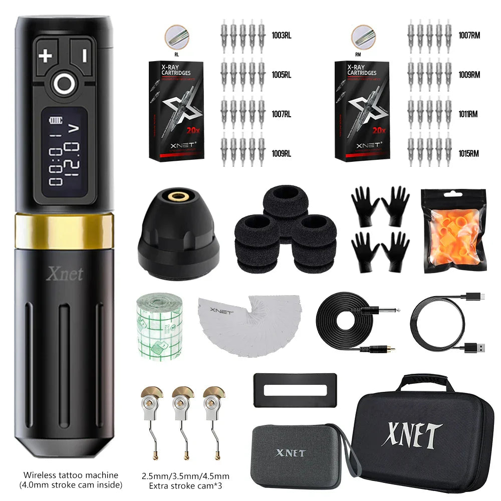 XNET Plus Wireless Tattoo Machine Pen Kit Extra