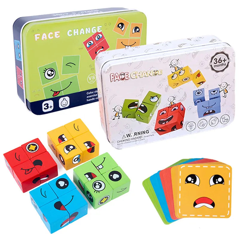 Face Changing Building Blocks Iron box Set Face