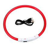 Led Usb Rechargeable Dog Collars Pet Luminous Collar