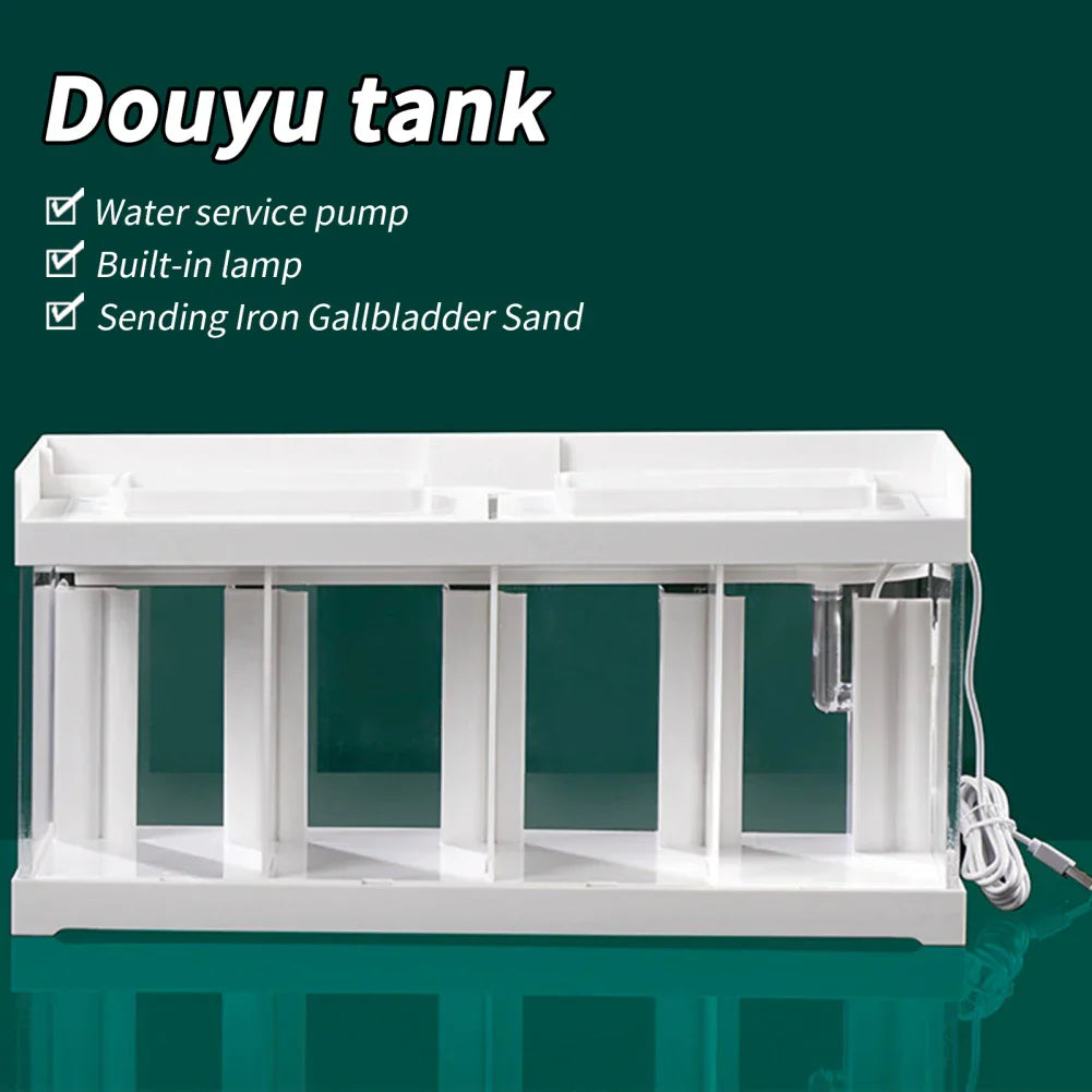 Mini Aquarium With Filter LED Light Fish Tank