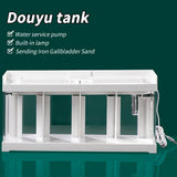 Mini Aquarium With Filter LED Light Fish Tank