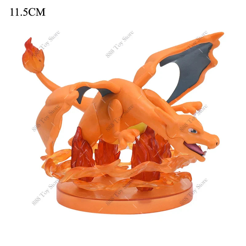 Anime Pokemon Figure Charizard Squirtle Bulbasaur Vulpix Scenes