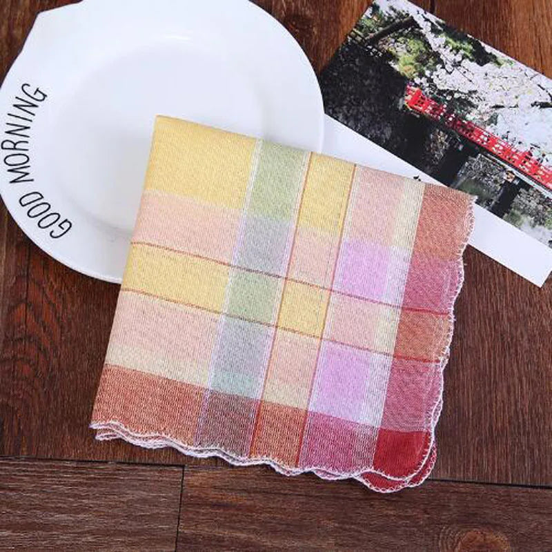 TOP Square Printed Handkerchief Men Women Cotton Handkerchiefs