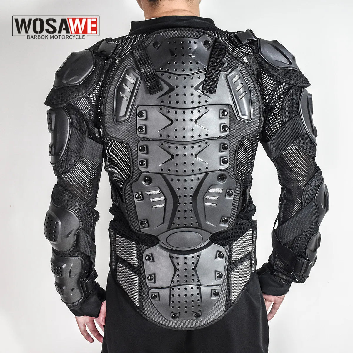 WOSAWE Sports Motorcycle Armor Protector Jacket Body Support Bandage Motocross Guard Brace Protective Gears Chest Ski Protection