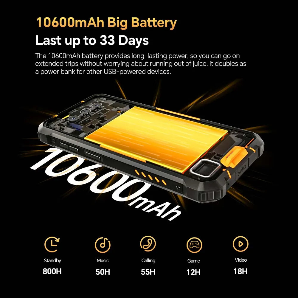 Oukitel WP23 Rugged Mobile Phones 6.52 Inch HD