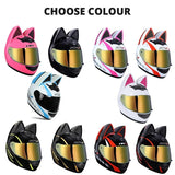 Motorcycle Full Face Helmet Cat Ear Helmet Women Moto Ear Helmets Personality Motorbike Helmet Motocross Capacete Casque