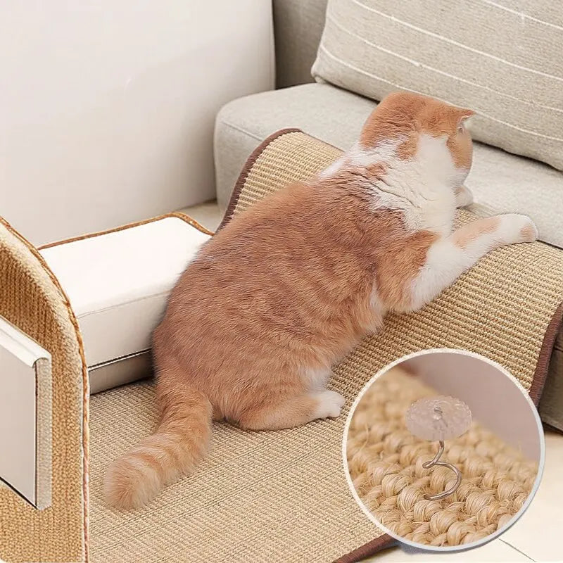 Cat Scratch Sisal Mat Protect Sofa Furniture Cat