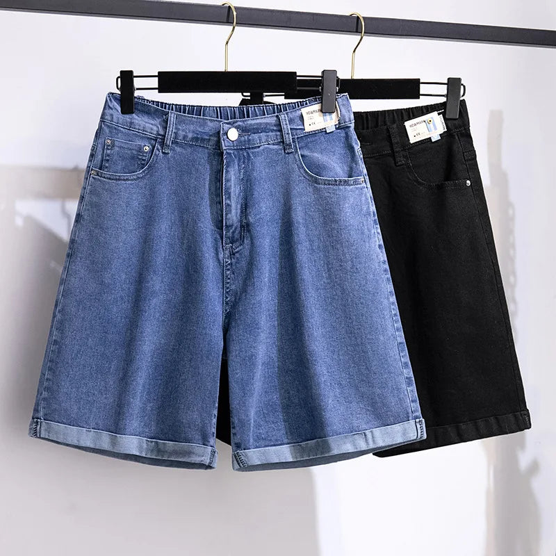 150Kg Plus Size Womens FivePoint Denim Shorts Hip