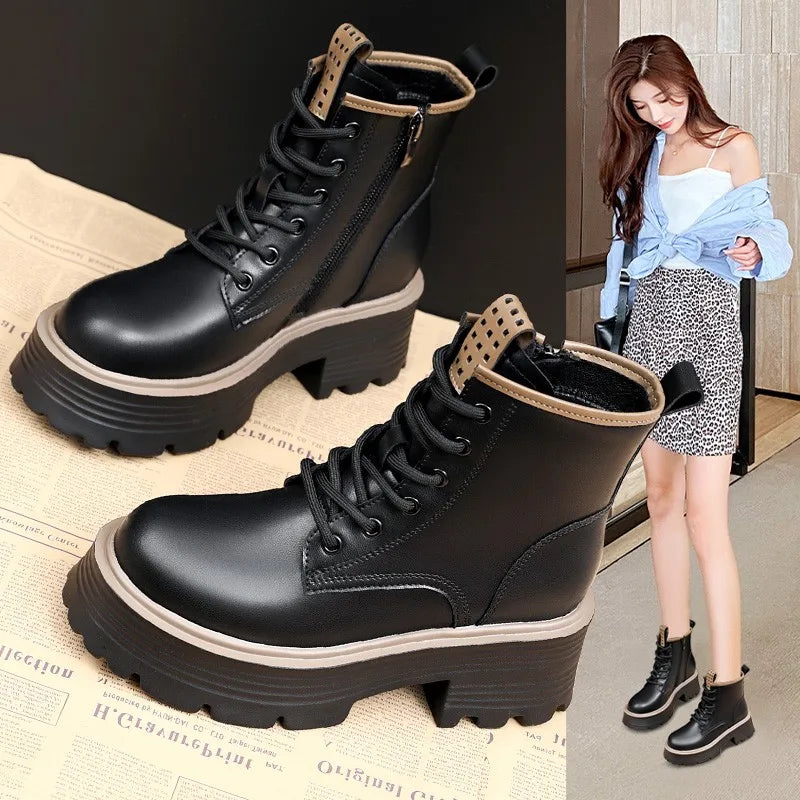 Women Shoes Boots Ankle 2022 New Autumn British