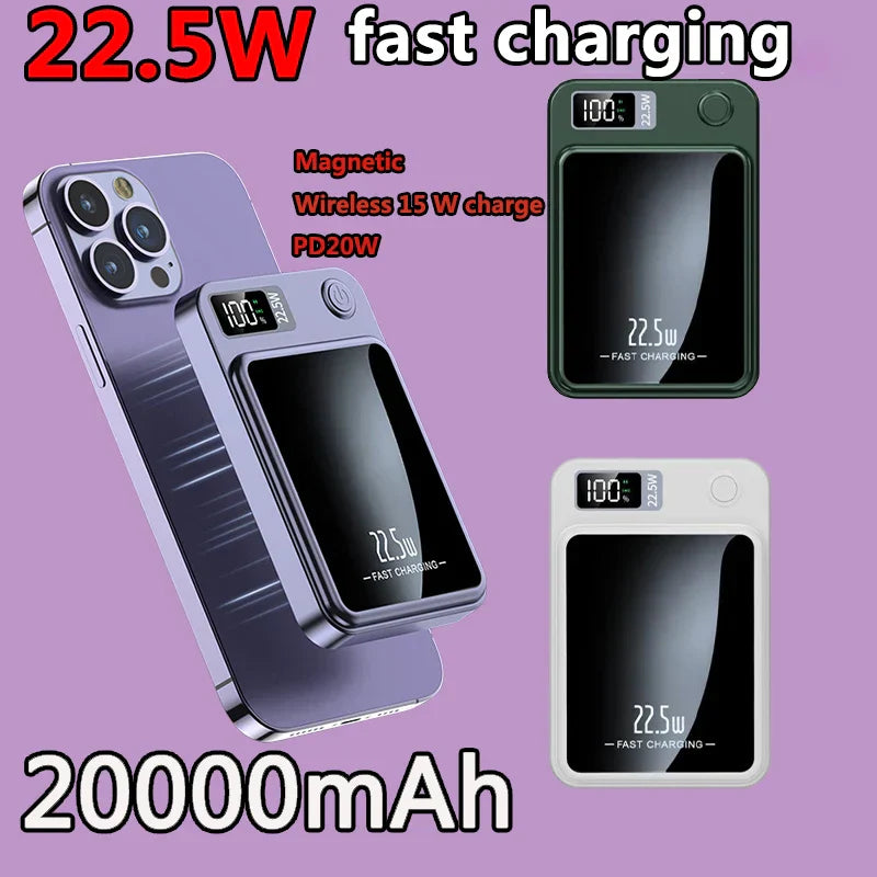 20000mAh Magsafe Power Bank Qi Magnetic Wireless PowerBank