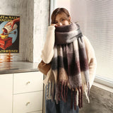 2023 New Winter Cashmere Scarf Women Design Warm