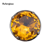 Orange Diamond Type Silver Walking Stick with Hidden