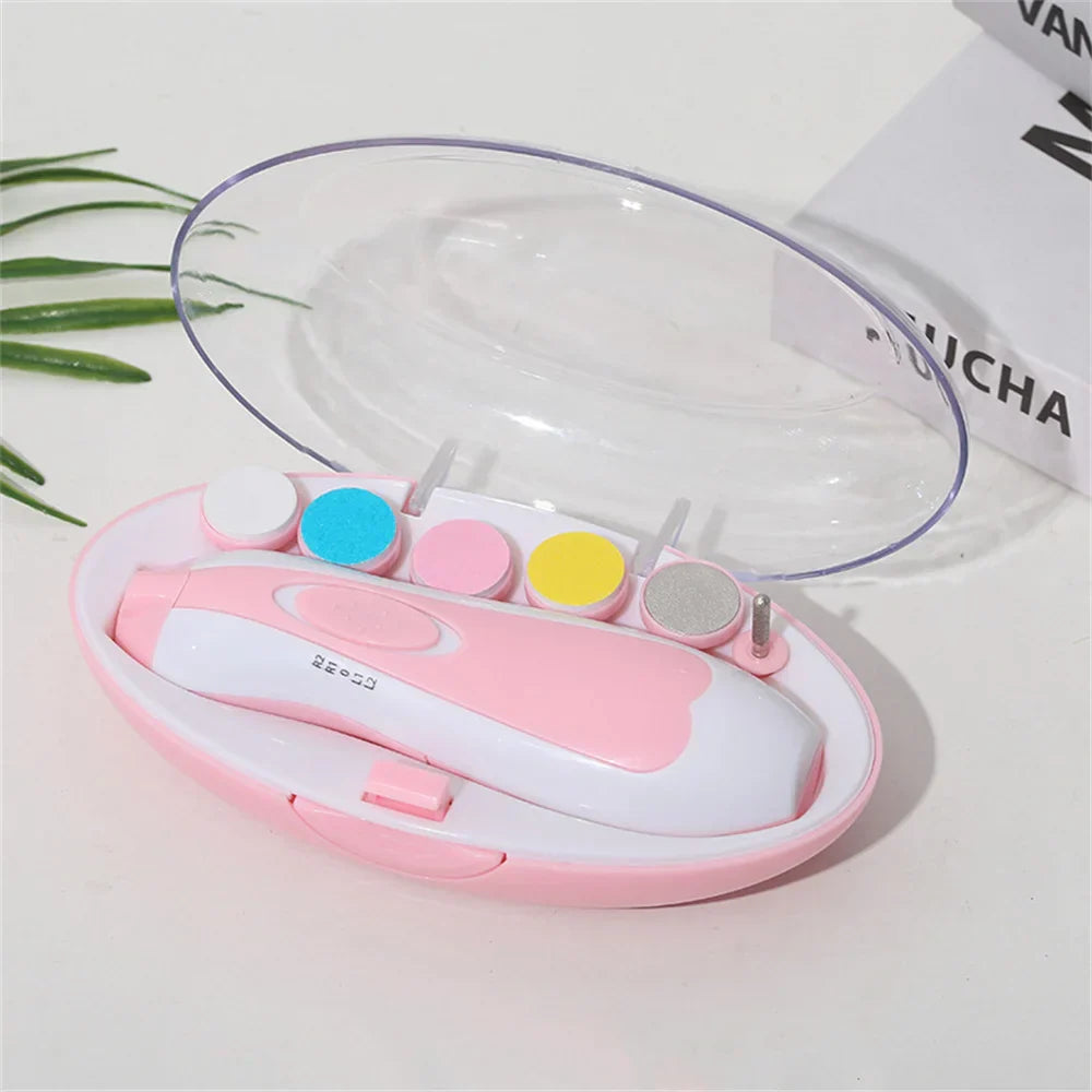 1/2PCS 6-piece Electric Nail Polisher Baby Blue Powder