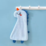 Coral Fleece Hangable Thicken Towel Cartoon Dinosaur Towel