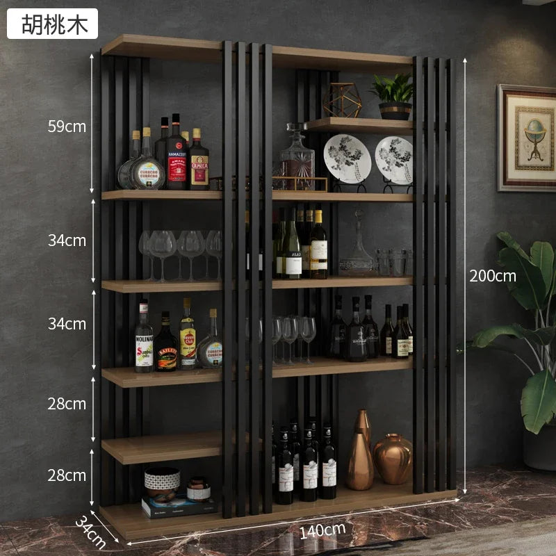 European Iron Bar Wine Cabinets Retro Display Cabinet