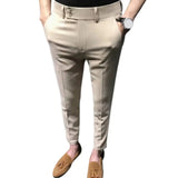 Trendy Men Ninth Pants Slim Fit Ninth Trousers