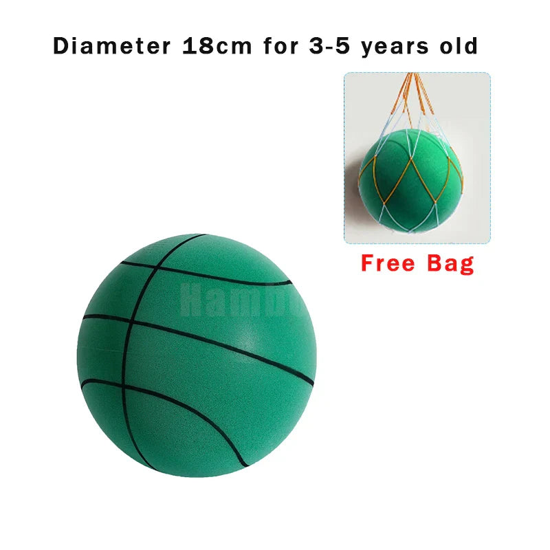 Mute Bouncing Ball 24cm Indoor Silent Basketball Size