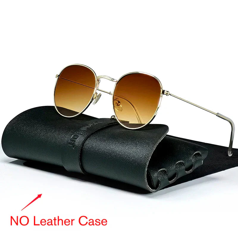 LeonLion 2023 Round Retro Sunglasses Men Round Vintage