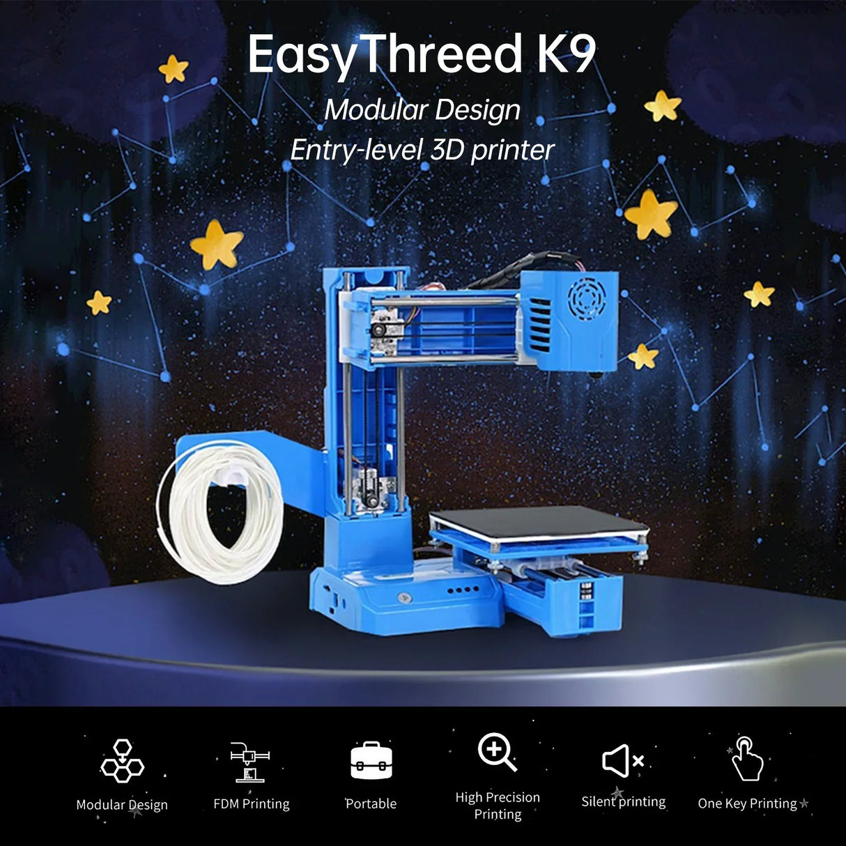 EasyThreed K7/K9 Mini Desktop Children 3D Printer 100*100*100mm