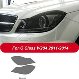 2 Pcs Car Headlight Protective Film Transparent Black