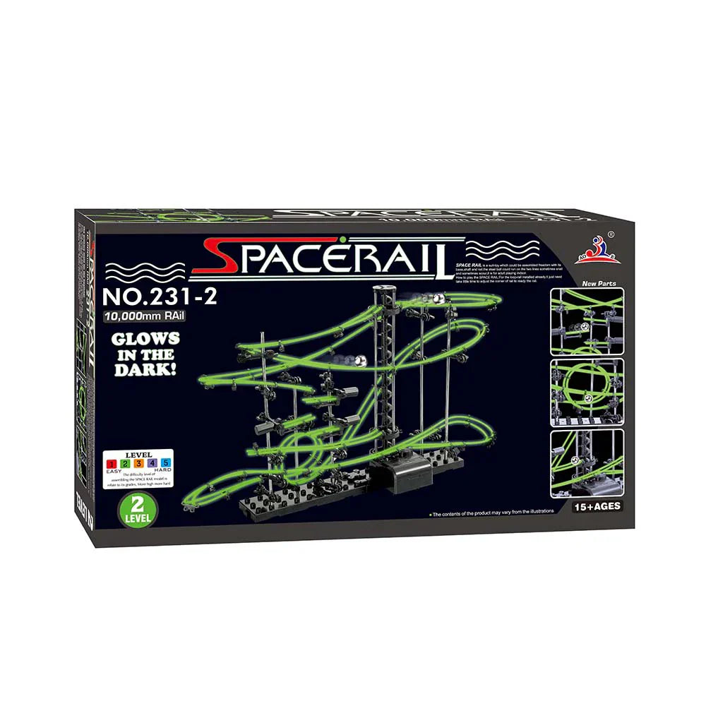 116-343Pcs Spacerail Roller Coaster Ball Toys Maze Race