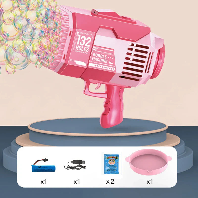Bubble Gun Kids Toys Rocket 69 Holes Soap