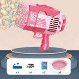 Bubble Gun Kids Toys Rocket 69 Holes Soap