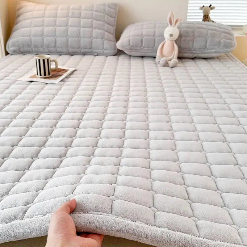 1pc Winter Milk Velvet Thickened Warm Bed Sheet