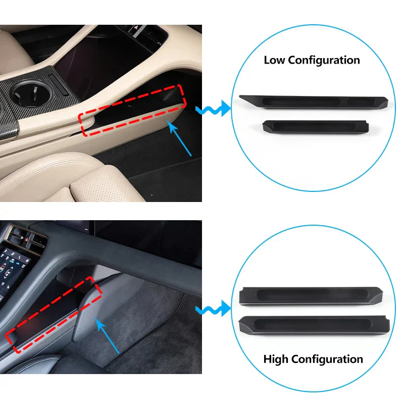 Aluminum Alloy Car Center Console Lower Layer Storage