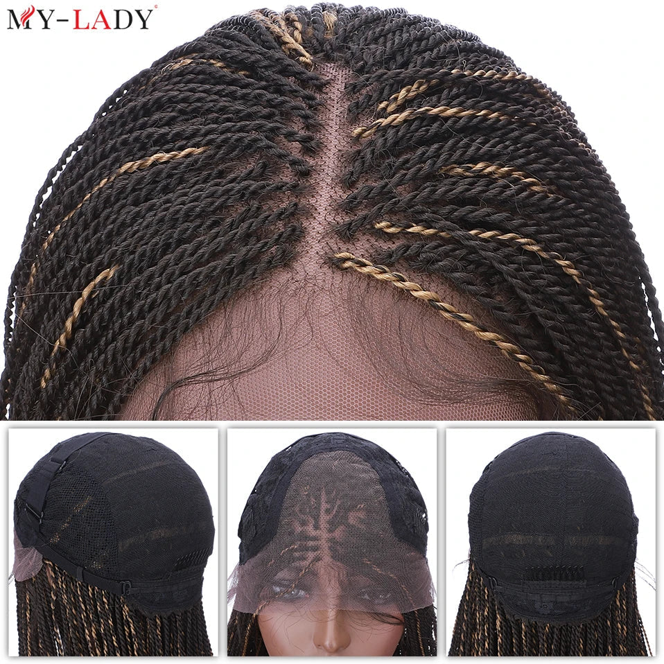 My-Lady 28inch Synthetic Braided Wigs Senegalese Twist Lace