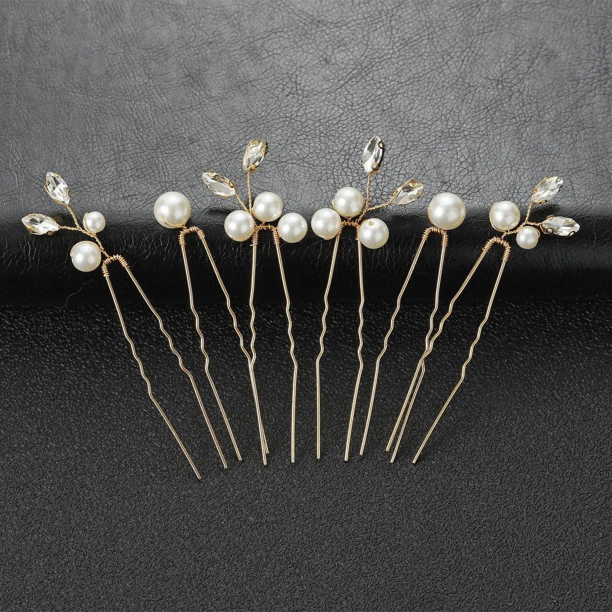 Bride Hairpins Wedding Hair Accessories Trendy Crystal U-shaped