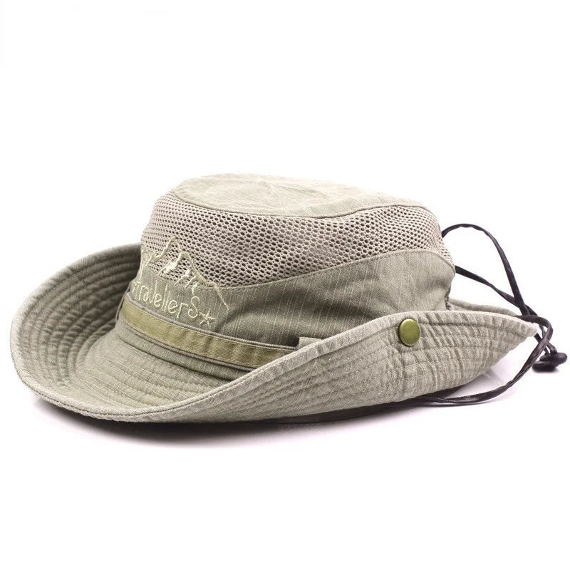 Men's Cap Summer Mesh Breathable Retro 100% Cotton