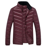 Men's Down Jacket Short Male Padded Coats Slim