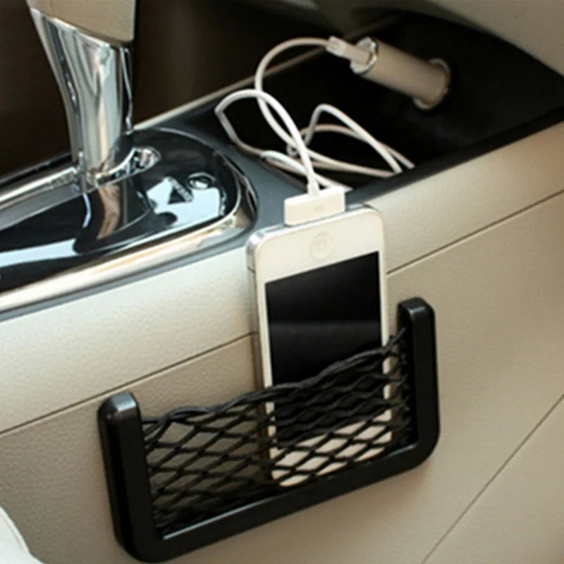 1pcs2pcs Car Organizer Storage Bag Auto Paste Net