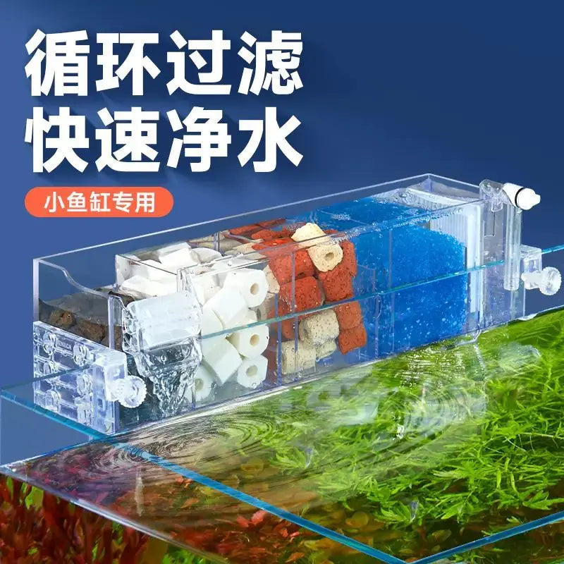 Aquarium 3-In1 External Water Purifying Device Wall-Mounted Purifying