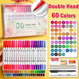 168 Color Marker Pen Set Manga Double-Headed Comic