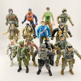 3/8/15/20pcs Warrior Elite Force 1:18 Military Action Figure