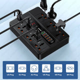 3000W 6 AC Outlets Power Strip 20W PD